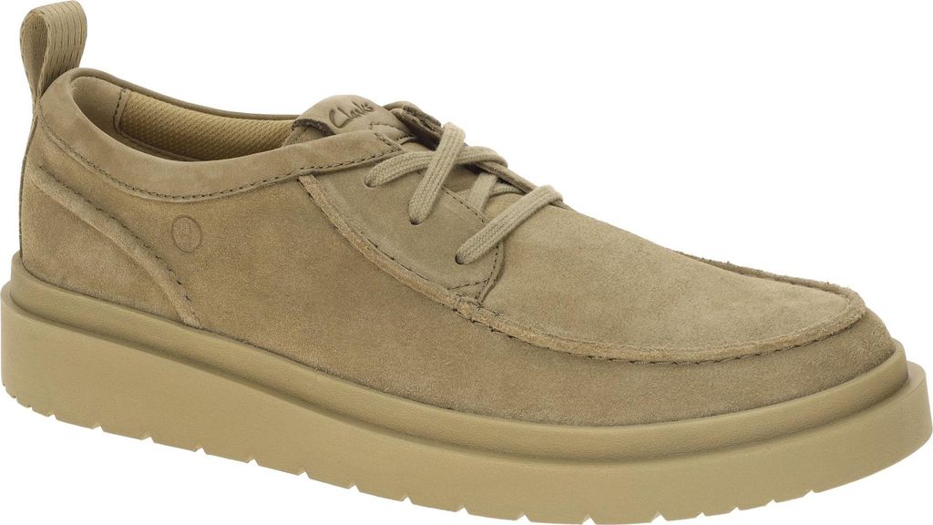Clarks POLDEN MOC Herrenschuhe - bequeme Schnür Halbschuhe grün NEU