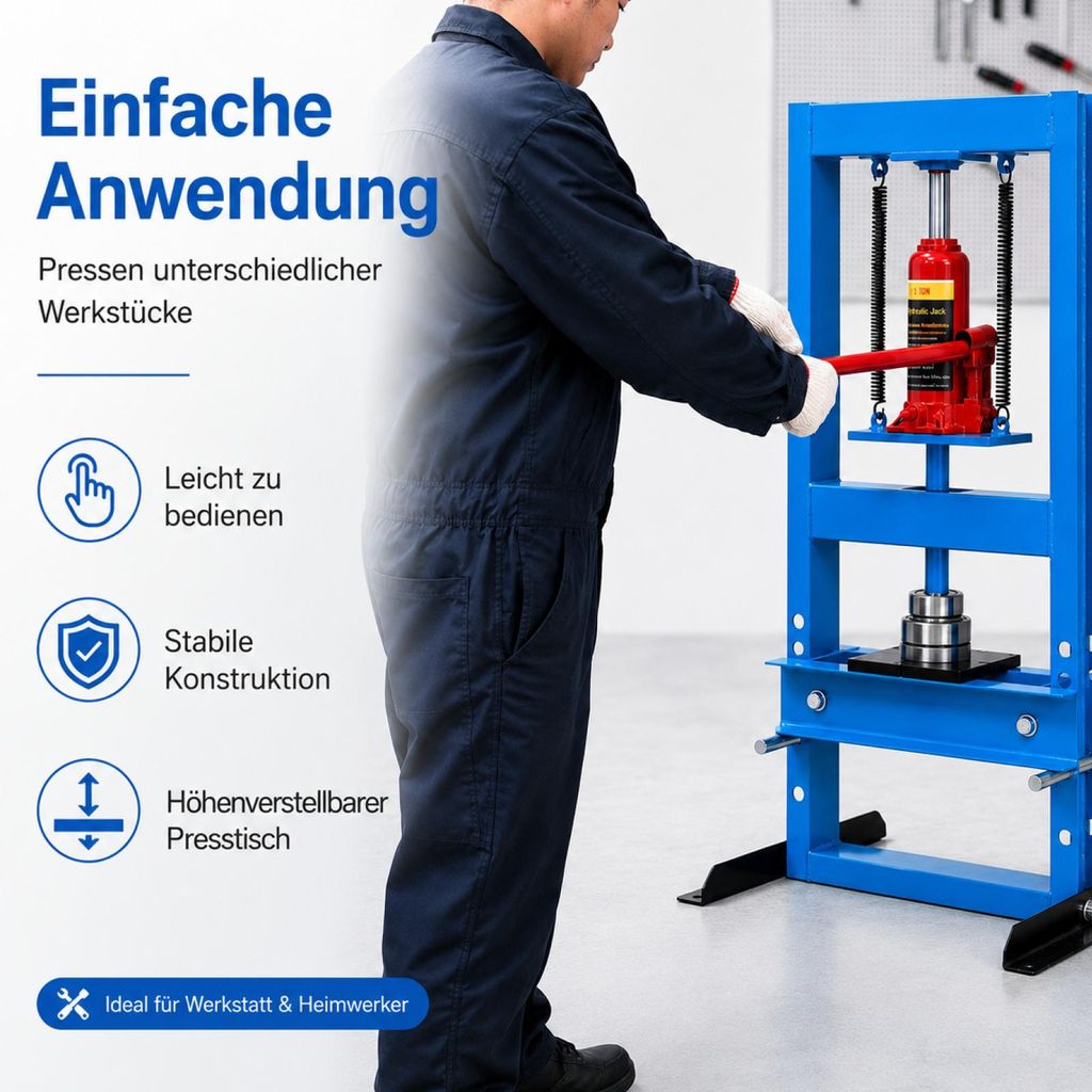 BITUXX Hydraulische Werkstattpresse 6T Presse Werkstatt Produktbild 