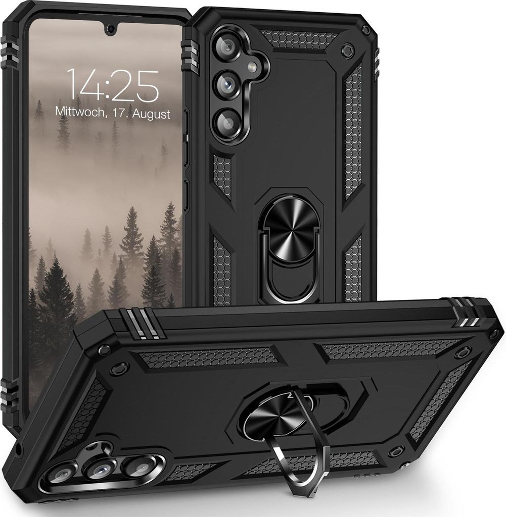 Armor Outdoor Handyhülle für Samsung Galaxy A34 5G Handy Panzer Case Cover Schutzhülle Farbe: Schwarz