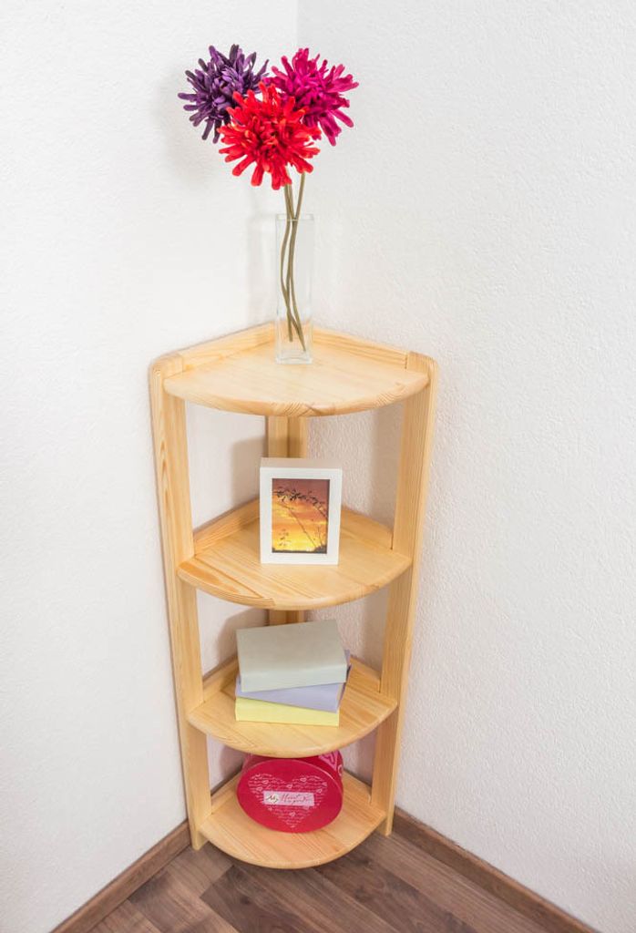 Standregal, 30 cm breit, Kiefer Holz-Massiv, Farbe: Natur