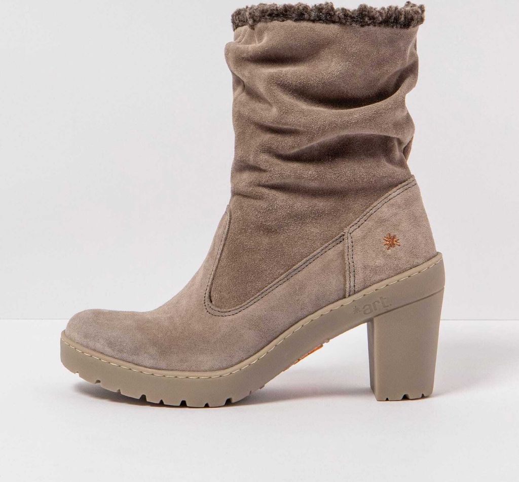 *art Schnürstiefel mit hoher absatz 1757 SILK SUEDE TAUPE/ TRAVEL Farbe Taupe