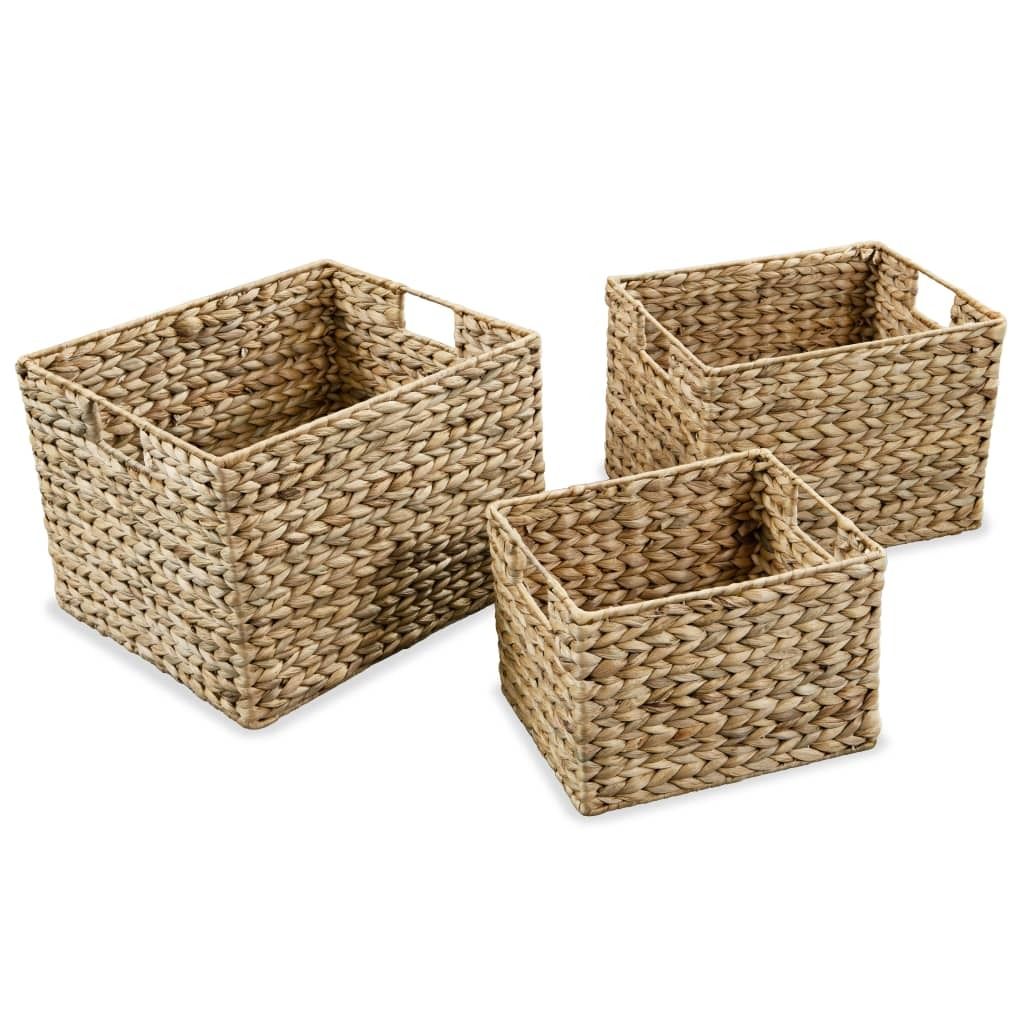 Set di Cesti Portaoggetti 3 pz in Giacinto d'Acqua Immagine del prodotto 