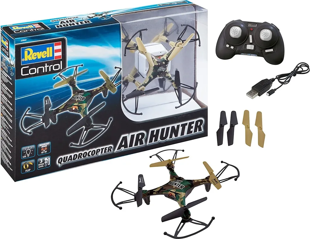 Revell RC Quadricoptère Air Hunter - Drone Robuste pour Débutant 2.4GHz