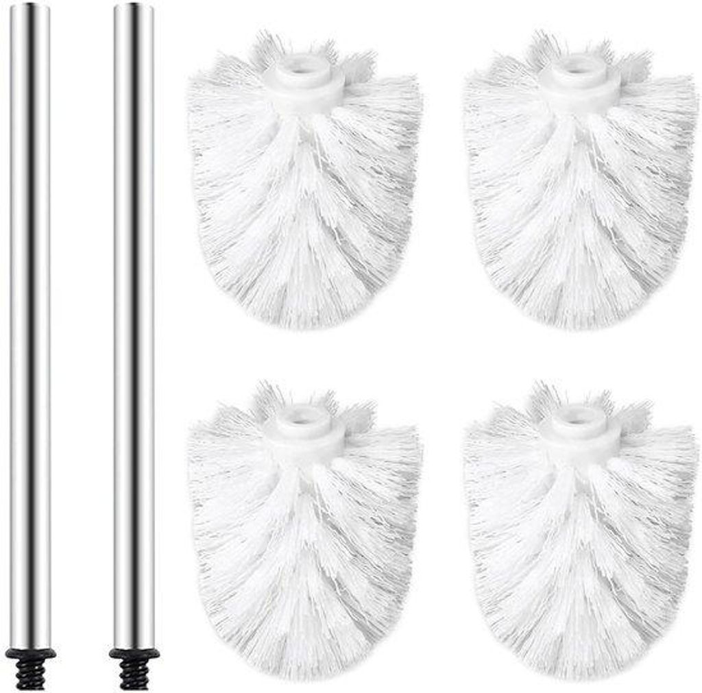 Badezimmerreinigungssatz - 4 Bürstenköpfe - aus Edelstahl