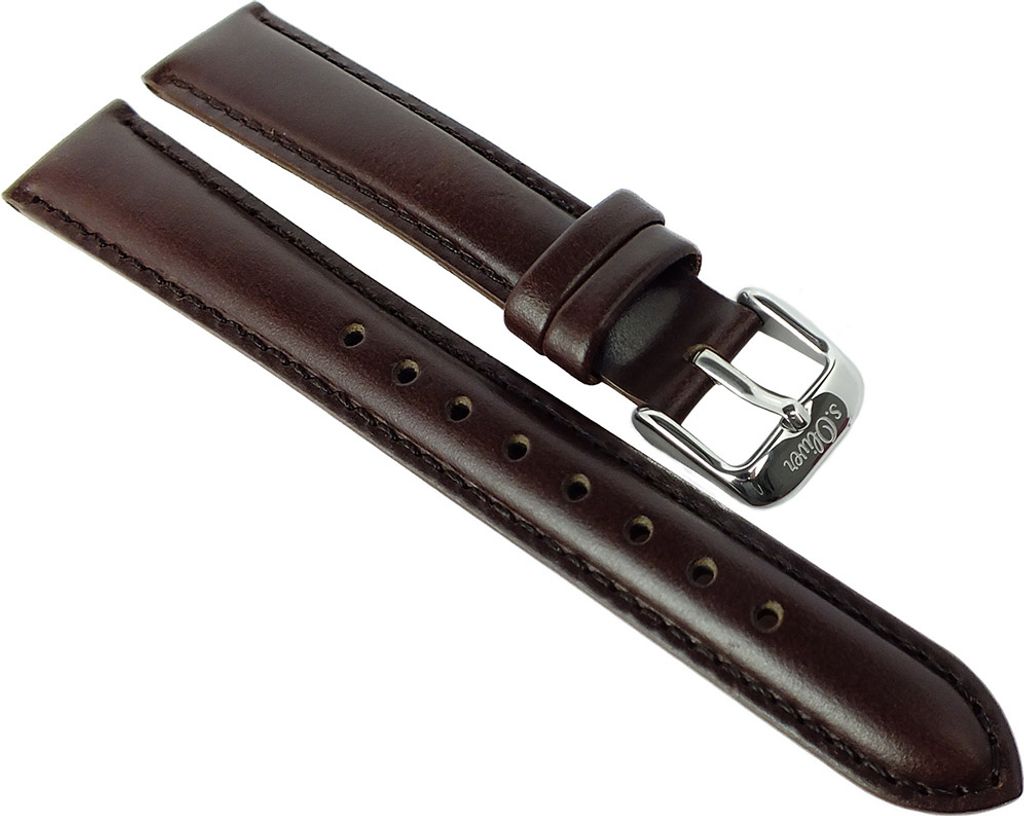 s.Oliver > Uhrenarmband 16mm Leder glatt braun Band > SO-3601-LQ
