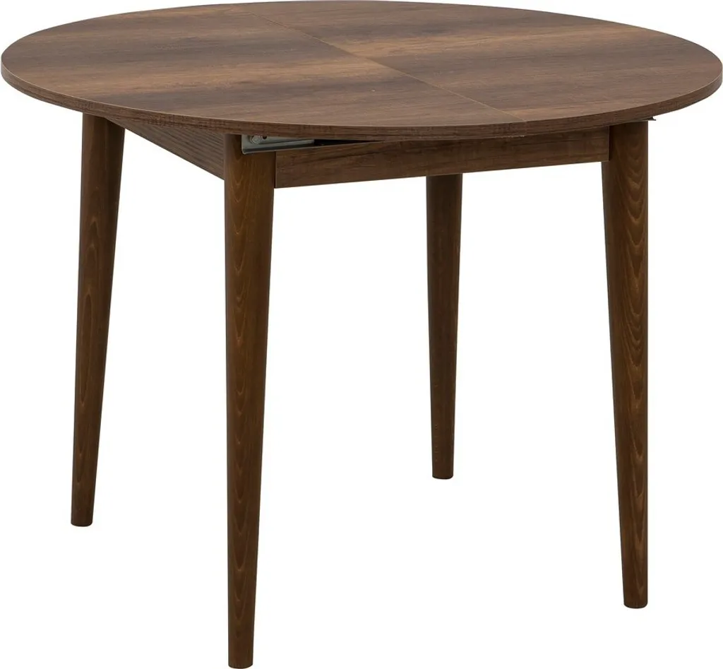 Petite table à manger stable Vina 139 Noyer - Gain de place 100x75 cm