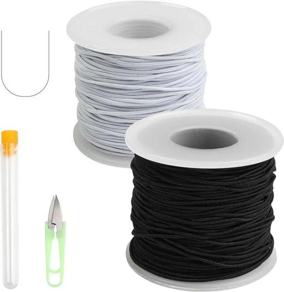 Fil élastique solide pour bracelets 1mm - Kit anti-casse avec aiguille