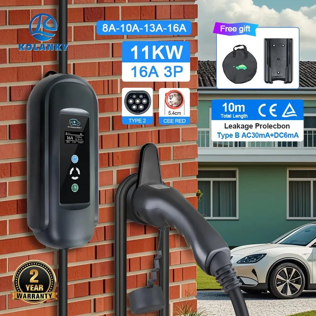 Câble de recharge Type 2 triphasé 11kW avec programmation charge différée