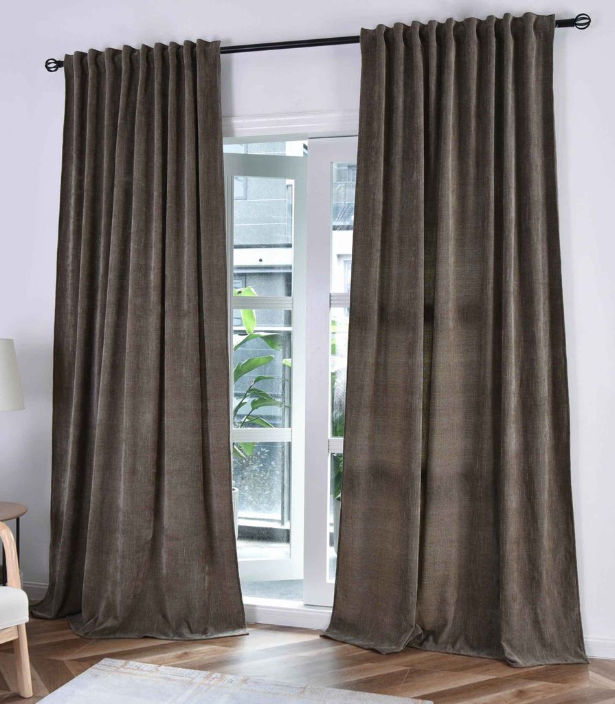 2er Set Jacquard Vorhänge mit Lurex-Effektgarn HxB 245x135 cm Oliv Gold »HAVANNA« Multiband-Aufhängung: Luxus für Ihr Zuhause, 2023340-2