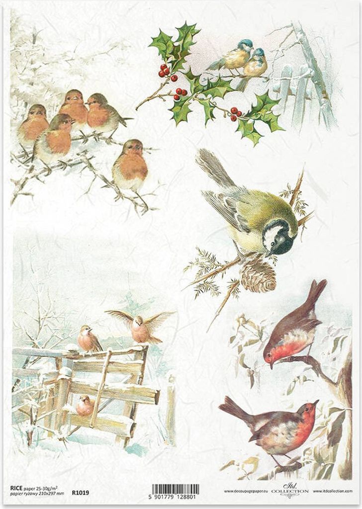 ITD Reispapier Decoupage Bastelpapier Serviettentechnik-R2500 grauer Hintergrund Risse
