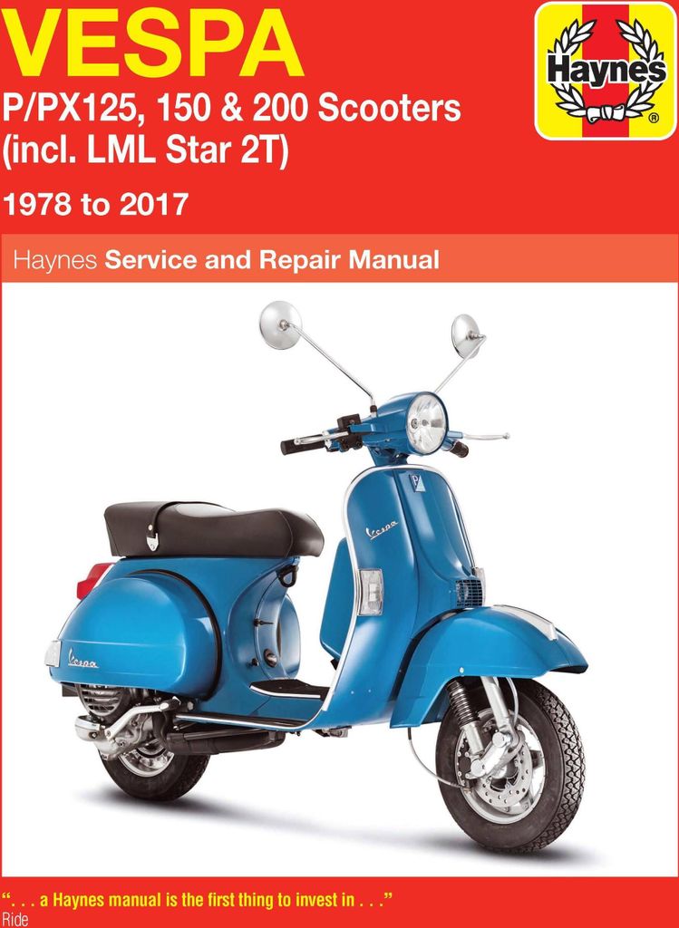 Vespa P/PX125, 150 & 200 Motorroller (inkl. LML Star 2T) (78-17)
