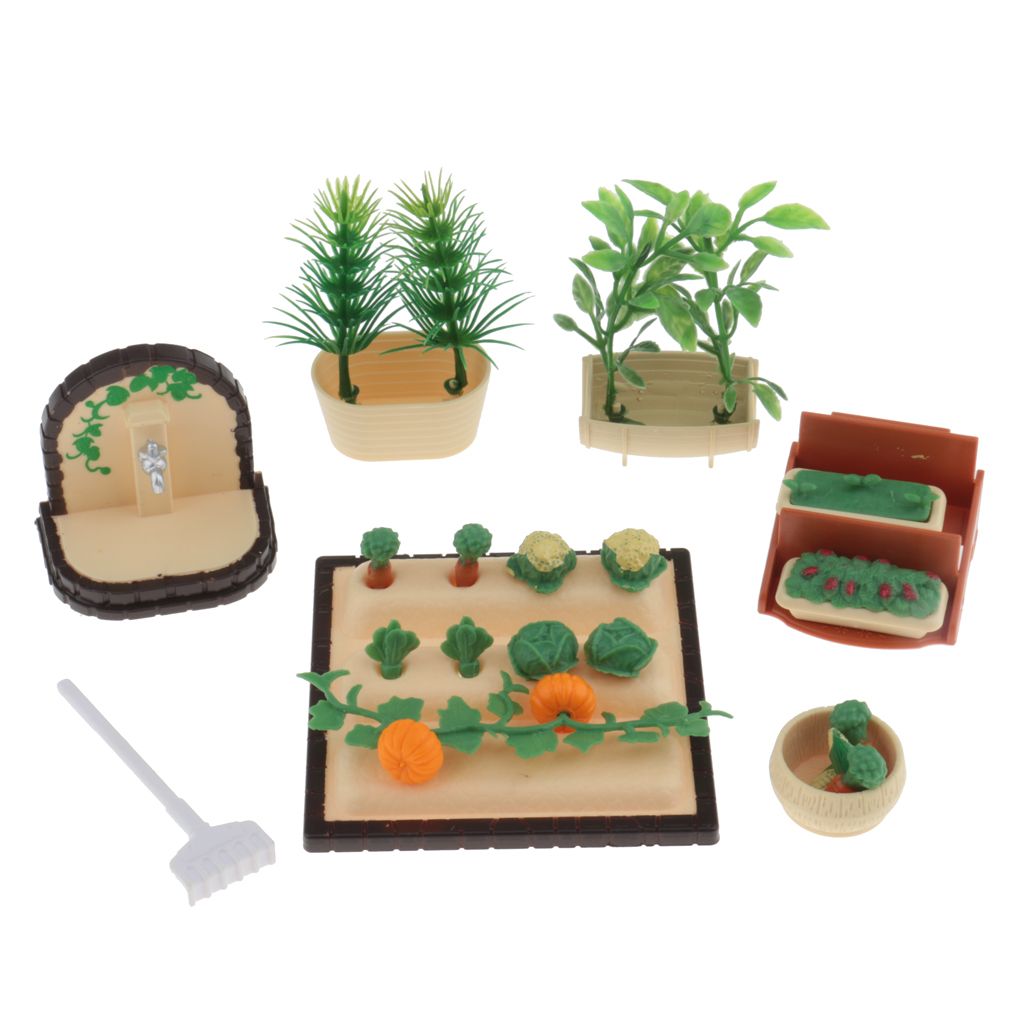1:12 Puppenhaus Miniatur Hängende Grüne Bonsai Pflanzen Mit Korb 
