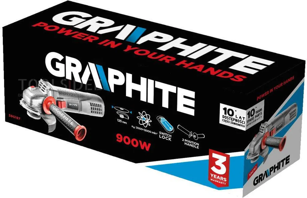 Meuleuse d'angle pour découpe et ponçage GRAPHITE 125mm polyvalente