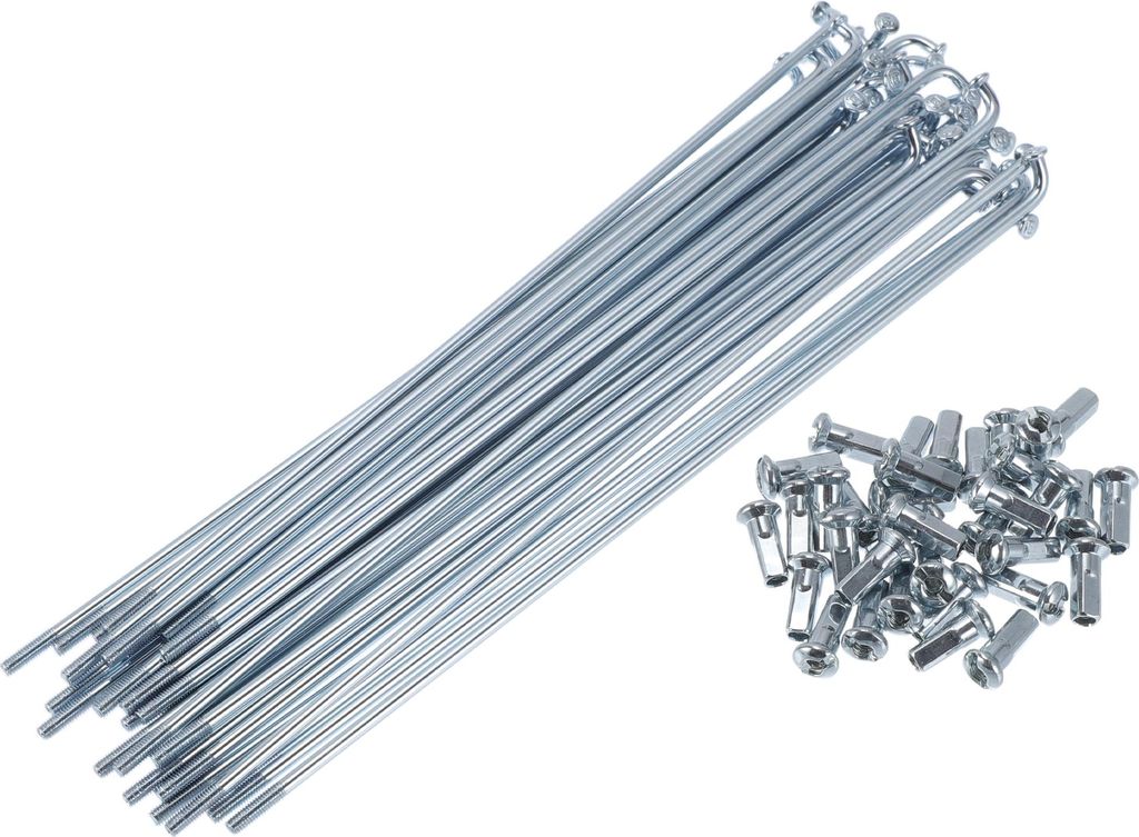 1 Satz Fahrradspeichen 12G 170mm Länge Fahrradrad Speichen Universal Kohlenstoffstahl Verzinkt Silber Ton Nippel