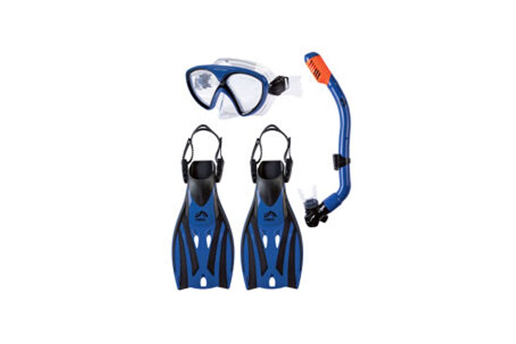 CRIVIT Kinder Tauch- und Schnorchelset (blau, M)