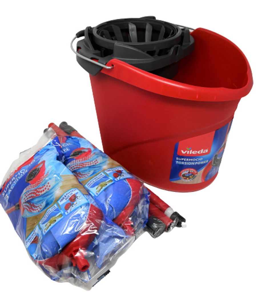 Vileda SuperMocio XL 3 Action Set: Wischmop mit Eimer und Griff