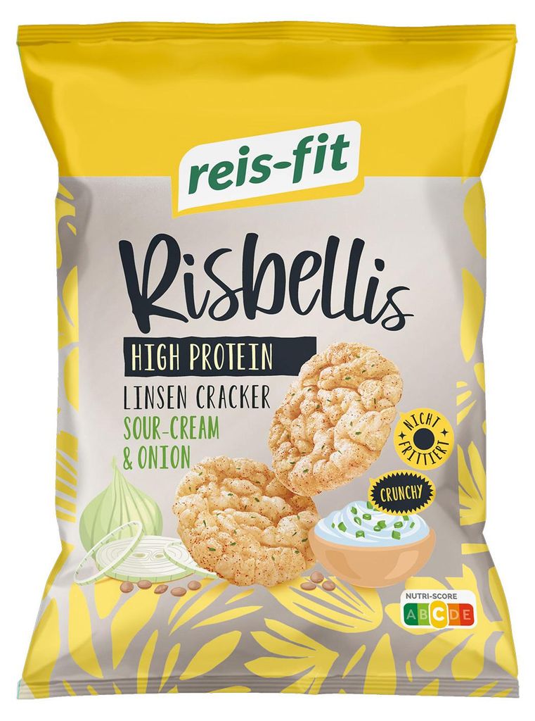 reis-fit Risbellis High Protein Linsen Cracker Sour-Cream & Produktbild 