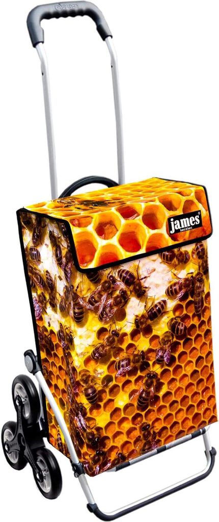 James Einkaufstrolley - BEE - stabiler Einkaufswagen mit individuellem Design - einfarbig: braun in Ausführung: Royal-Treppensteiger
