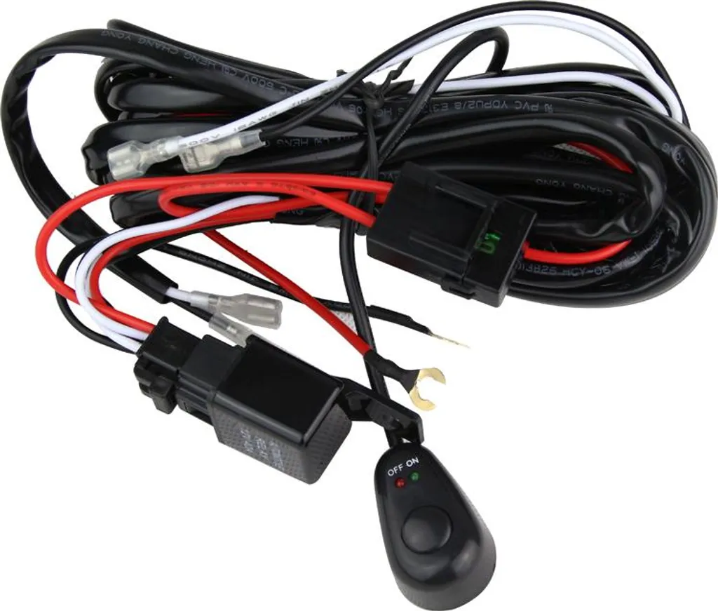 Set di cavi professionali per barra luminosa di lavoro a LED con relè di sicurezza, 12 V, 40 A