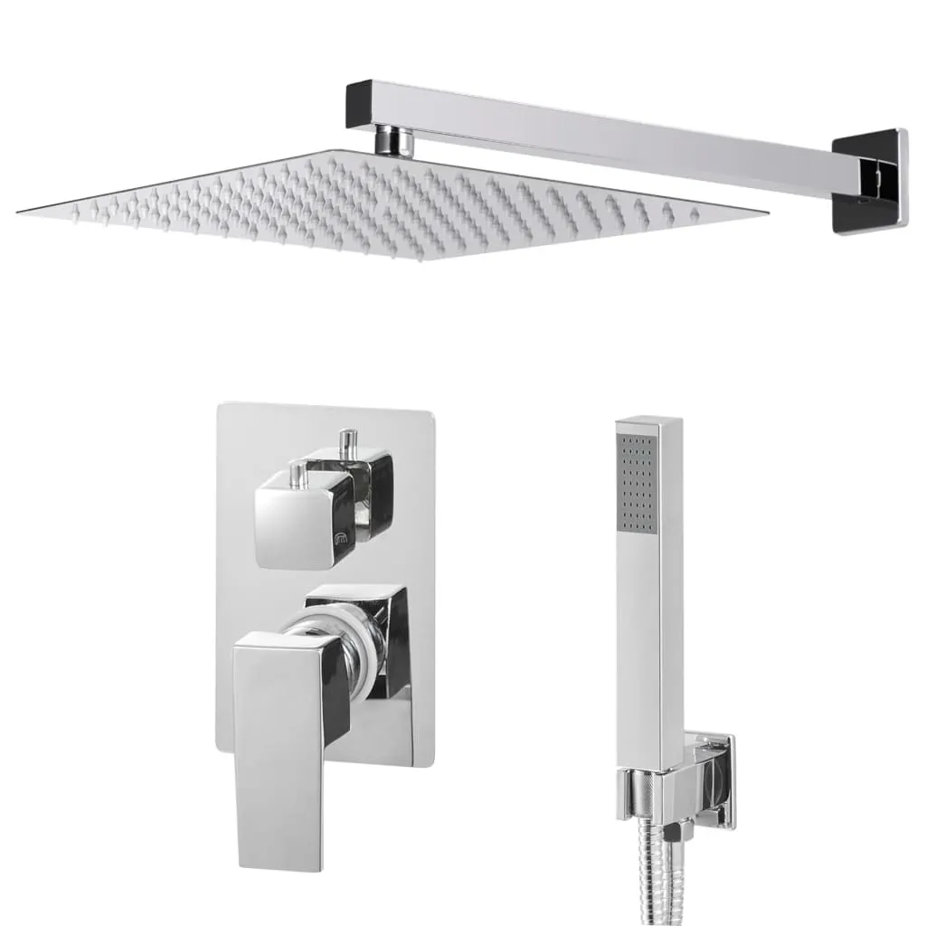 Colonne de douche en inox 201 argentée avec mitigeur et pommeau haut - 2