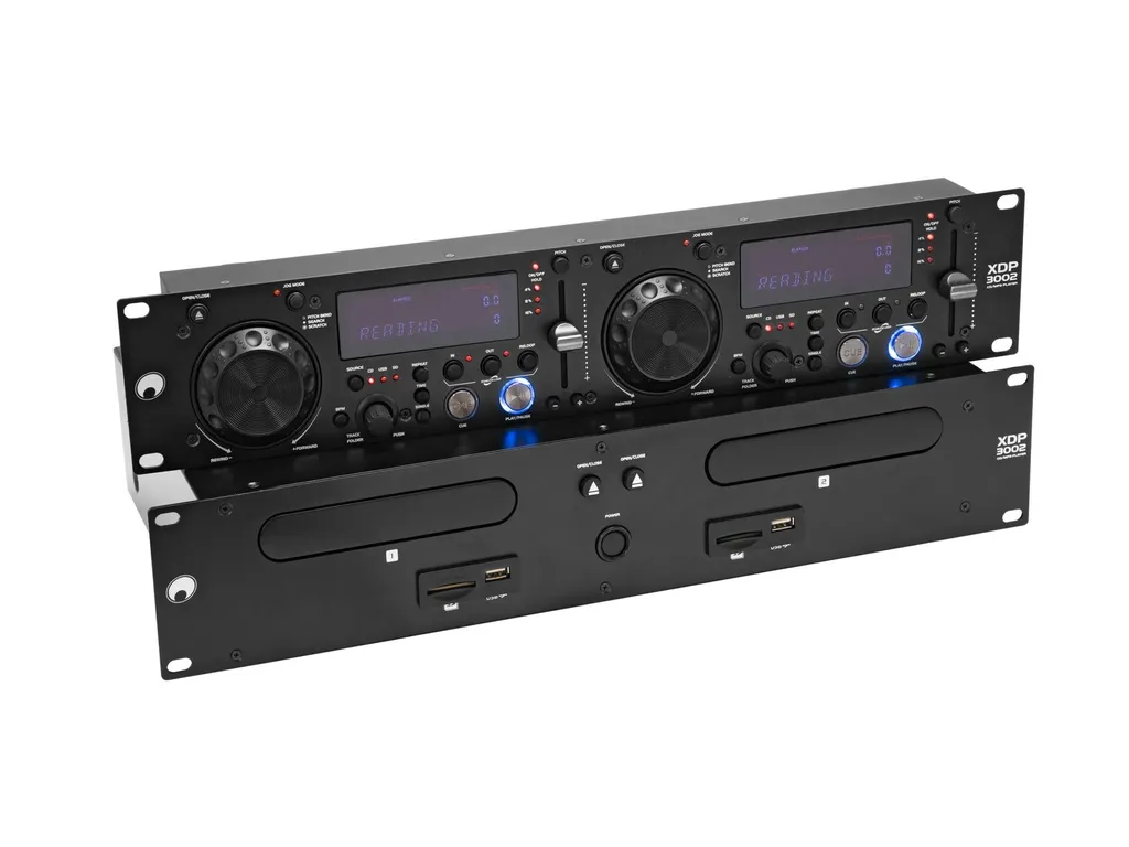 Platine Double Lecteur CD MP3 Omnitronic XDP-3002 avec Port USB Audio