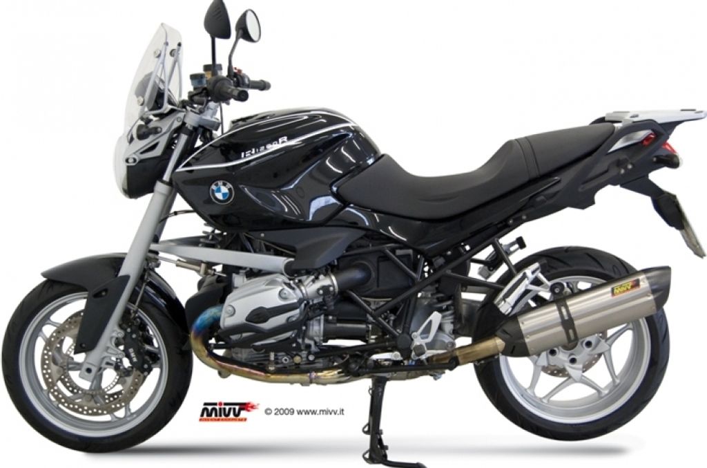 Auspuffanlage Mivv SLIP-ON Edelstahl mit Carbon Kappe Suono Sport für BMW R 1200 ccm Bj. 2009 - 2010