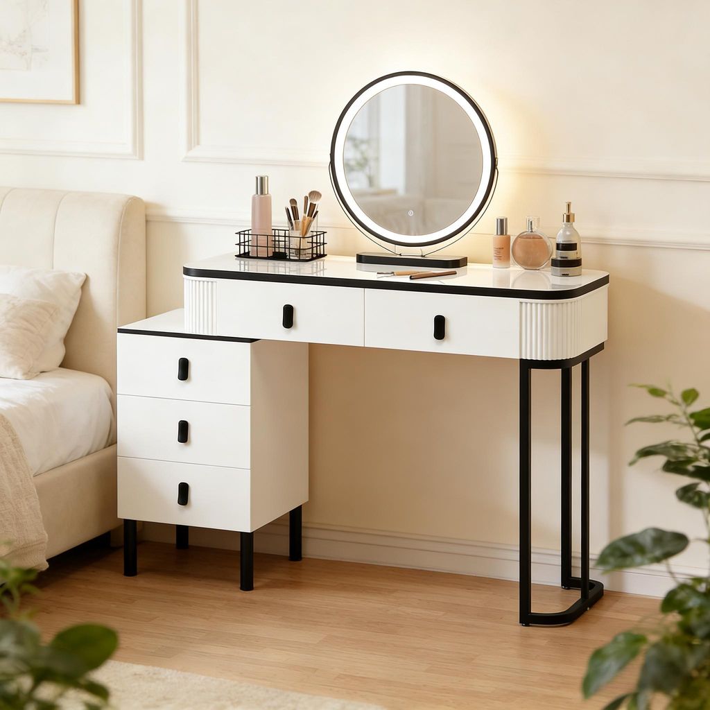 Umkleidetisch mit Schublade,Bürotisch,Eleganter Umkleidetisch(nur mit Make-up-Tisch)