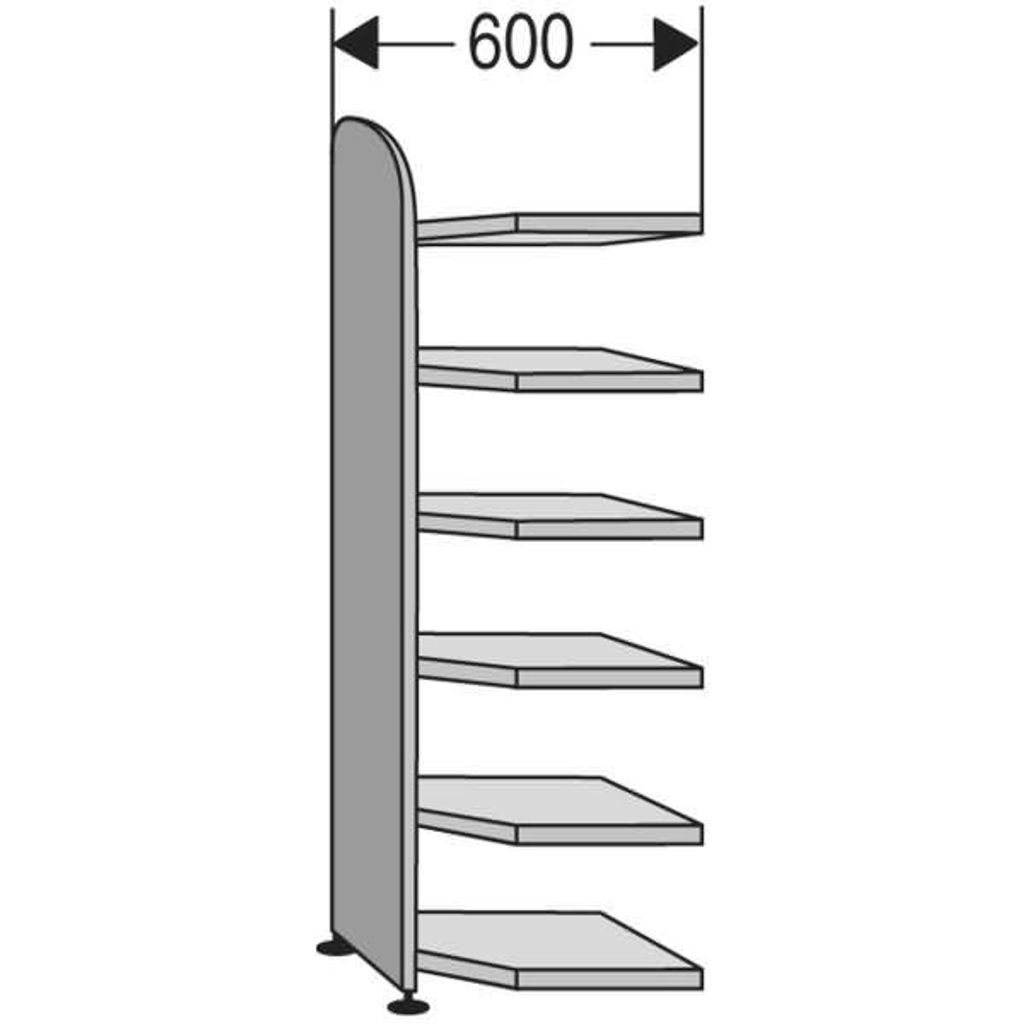Kerkmann Eckregal Dante weiß 60,0 x 32,5 - 60,0 x 225,0 cm