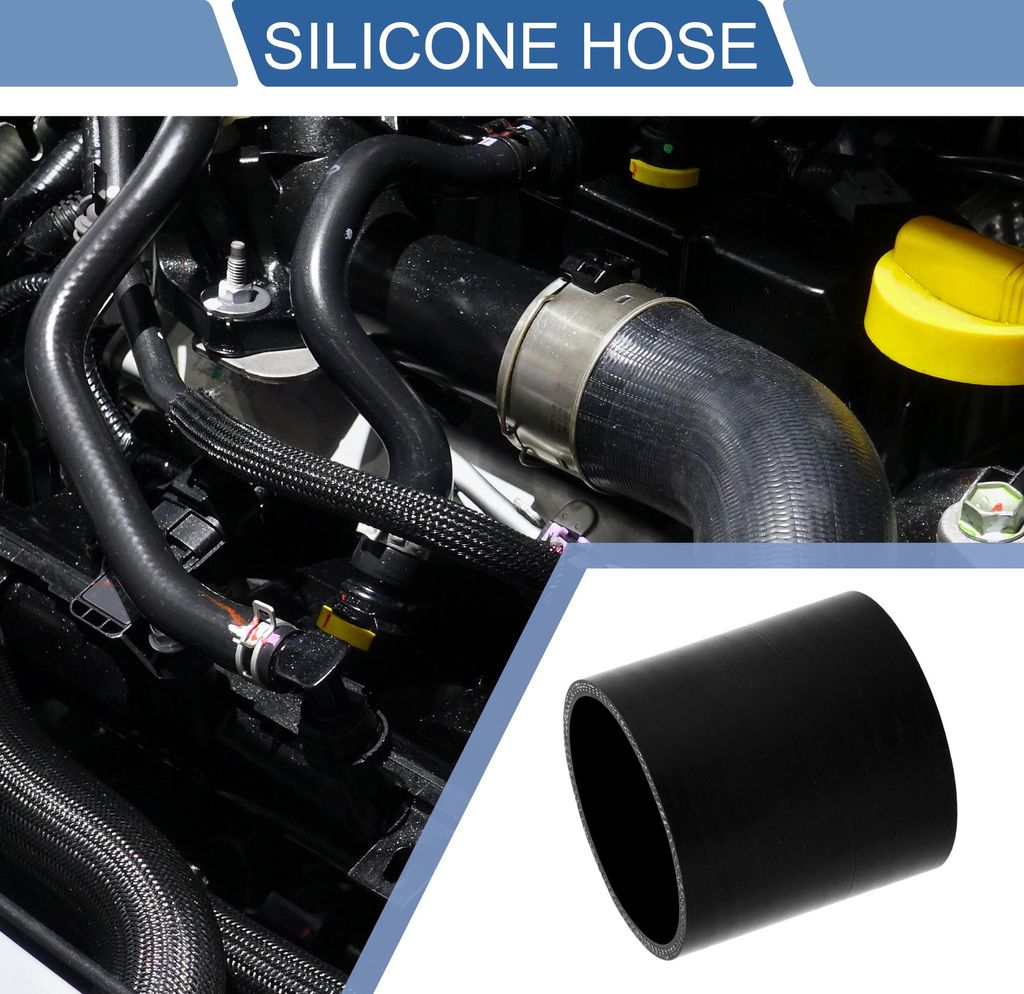 Gerader Kupplungsschlauch aus Silikon 65mm/2,56" ID 2,99" Länge 0 Grad Universal Auto Silikonschlauch Kühlmittelschlauch 3-lagig 4mm Dicke Luftei...