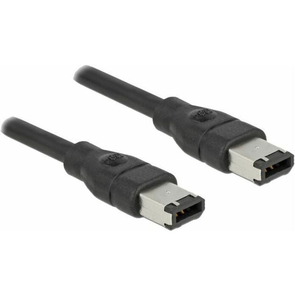DeLOCK 83273, FireWire 400 (IEEE 1394/IEEE 1394a), 6-p, 6-p, Schwarz, Männlich/Männlich, 400 Mbit/s