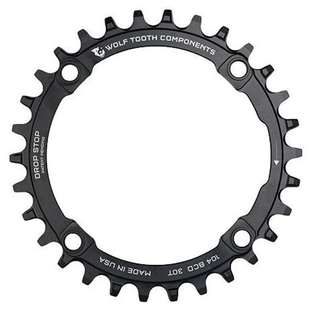 Plateau Wolf Tooth Drop-Stop A 104 BCD 34T technologie anti-déraillement