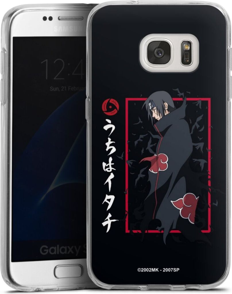 DeinDesign Handyhülle für Samsung Galaxy S7 Silikon Hülle Case Smartphone Schutzhülle Naruto Shippuden Offizielles Lizenzprodukt Itachi Uchiha