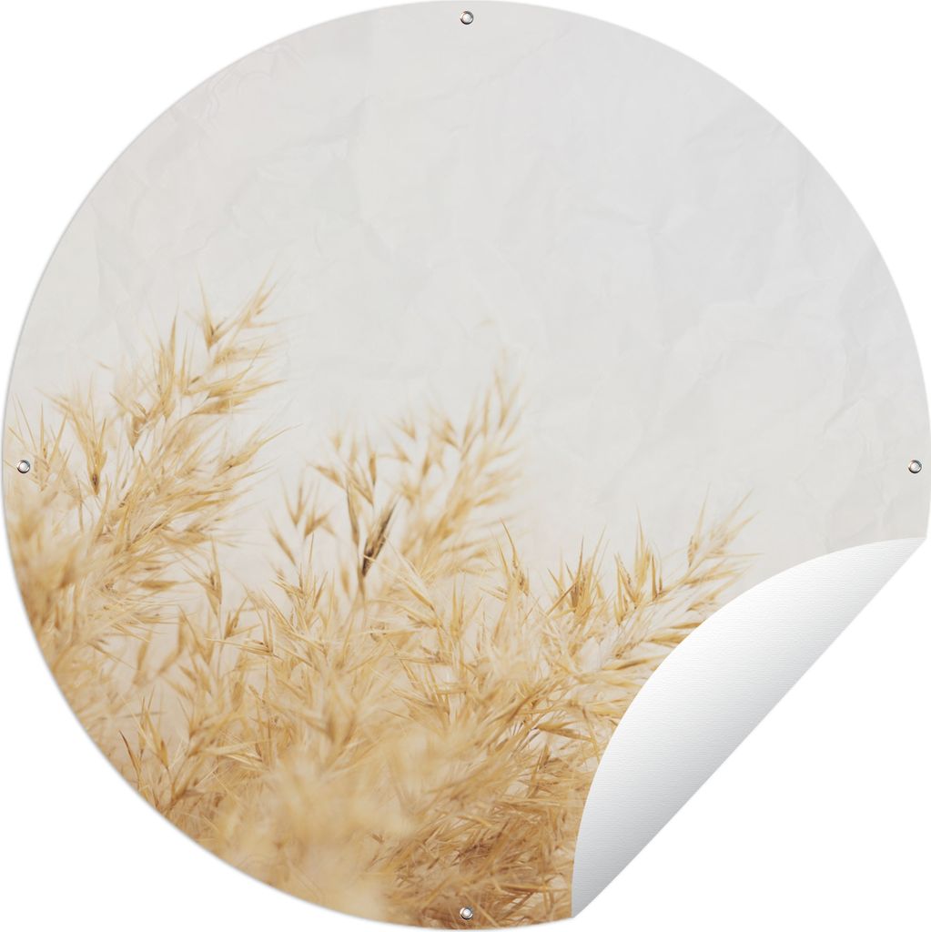 MuchoWow Gartenposter Outdoor-Poster Rund Weizen - Natur - Sonne Ø 120 cm Gartendeko Rundes Poster draußen