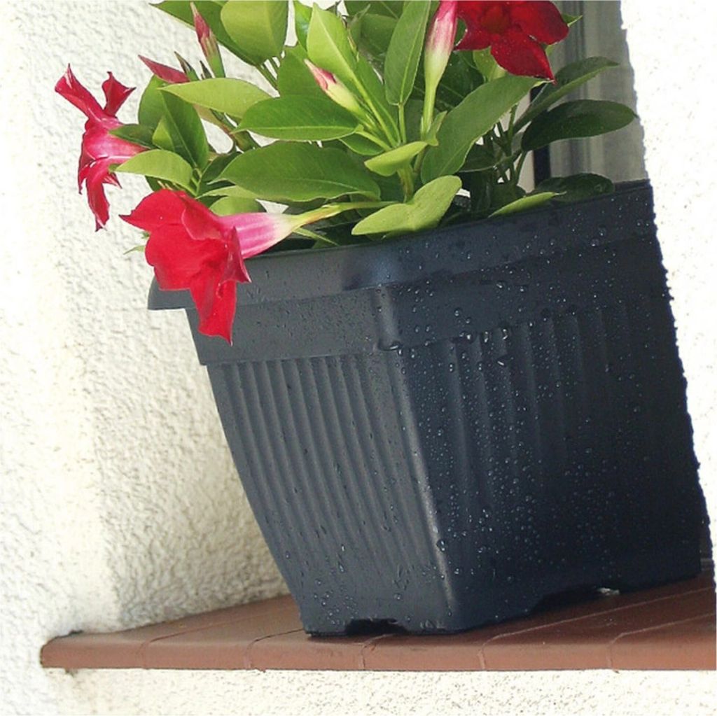 PAFEN Quadratischer Blumentopf 30x30 Cm Mit Untersetzer, Terrabraun – Frostsicher, Wasserdicht Für Innen & Außen
