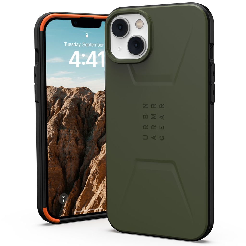 Urban Armor Gear Civilian Magsafe, Cover, Apple, iPhone 14 Plus, 17 cm (6.7"), Olive