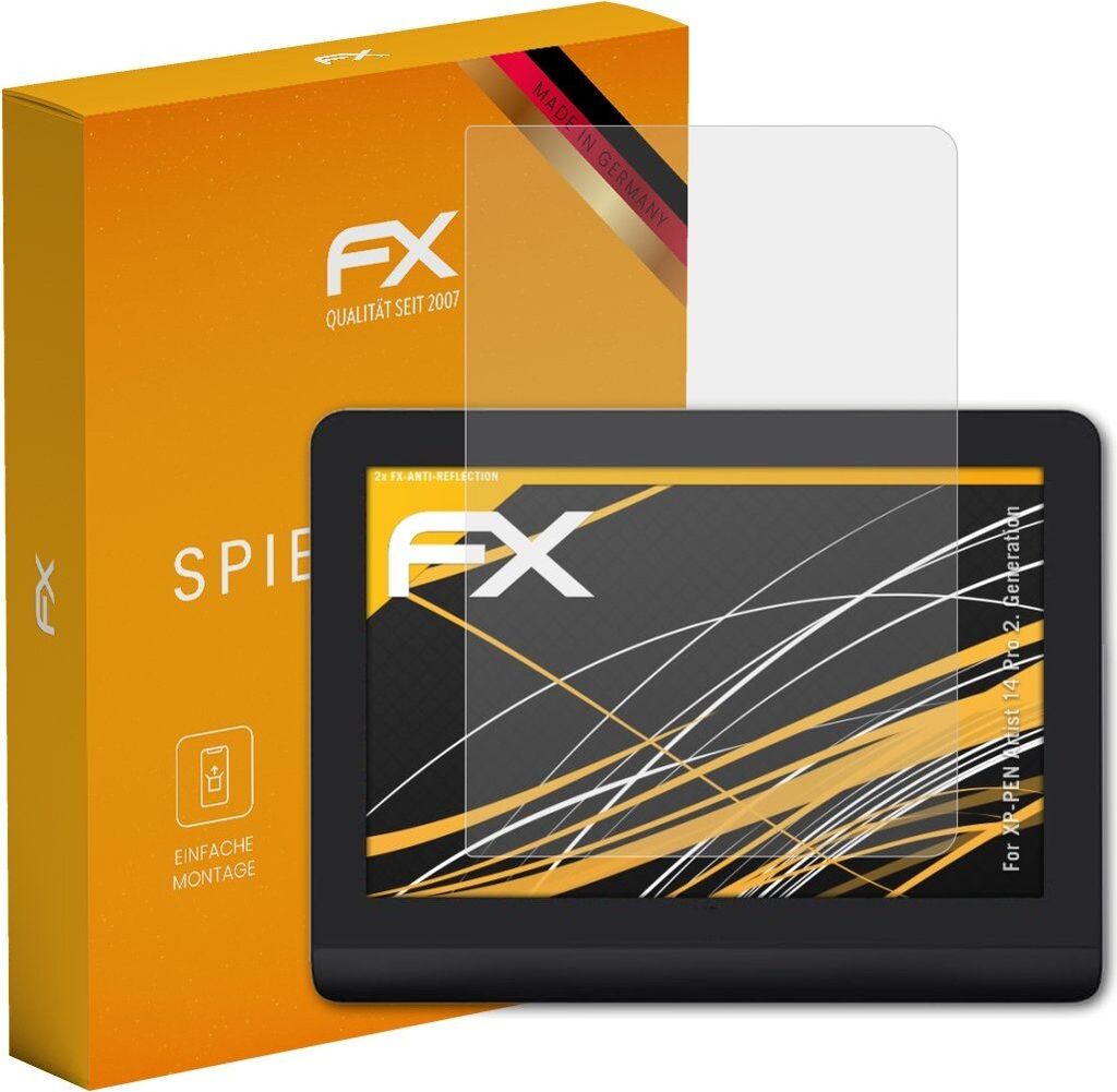 atFoliX FX-Antireflex 2x Schutzfolie kompatibel mit XP-PEN Artist 14 Pro (2. Generation) Displayfolie