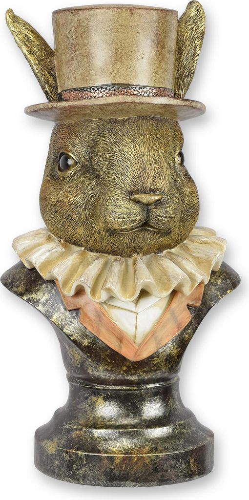 Büste Kaninchen Hase in Kleidern Replikat Retro Design Dekoration
