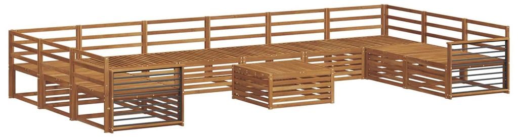 vidaXL Sofagarnituren 11 pcs Natur Massivholz Akazie