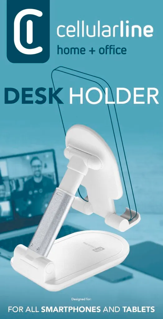Cellularline Table Stand Bianco: Il Supporto Definitivo per Tablet - 5