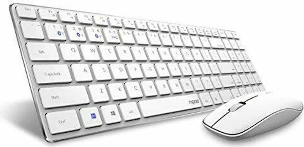 Pack Clavier Souris Sans Fil Rapoo 9300M Multi-mode Design Blanc