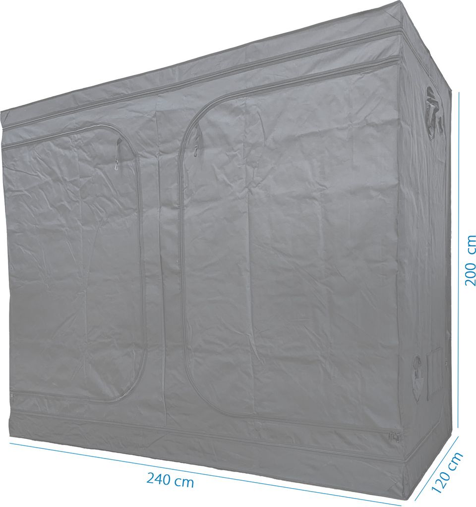GROWTECH Growzelt Growbox 240x120x200 cm für Pflanzen Produktbild 3
