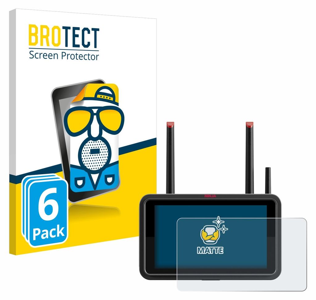6x BROTECT Schutzfolie für Atomos Ninja TX Displayschutz Displayschutzfolie Folie Matt Entspiegelungsfolie