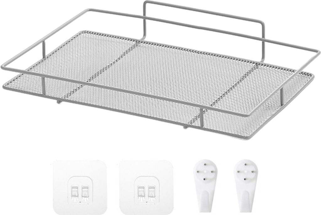 Router Rack Organizer Regal Wandmontage No-Drill Hollow Out Starke Tragfähigkeit Lagerregal Home Supplies