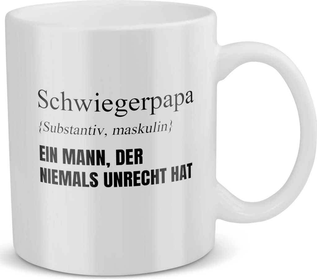 22Feels Schwiegerpapa Geschenk Hochzeit Schwiegervater Männer Tasse Vater der Braut des Bräutigams Geburtstag Weihnachten Geschenkidee Schwiegere...