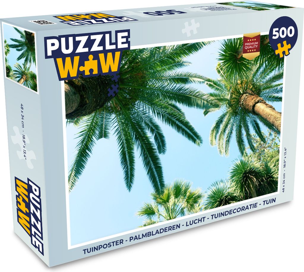 MuchoWow Puzzle 500 Teile Palmwedel - Himmel - Sommer - Tropisch - 500 Teile - Kinder - Selberbauen - Puzzlespiele