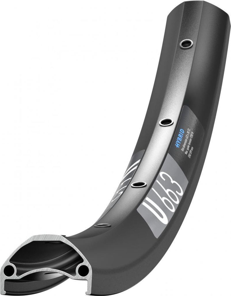 Jante DT Swiss U 663 (622-30) 36 trous, noire (28-29) Image du produit 