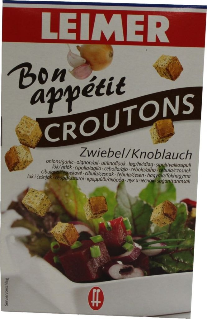 Croûtons Leimer oignon ail pain blanc délicatement grillé Image du produit 