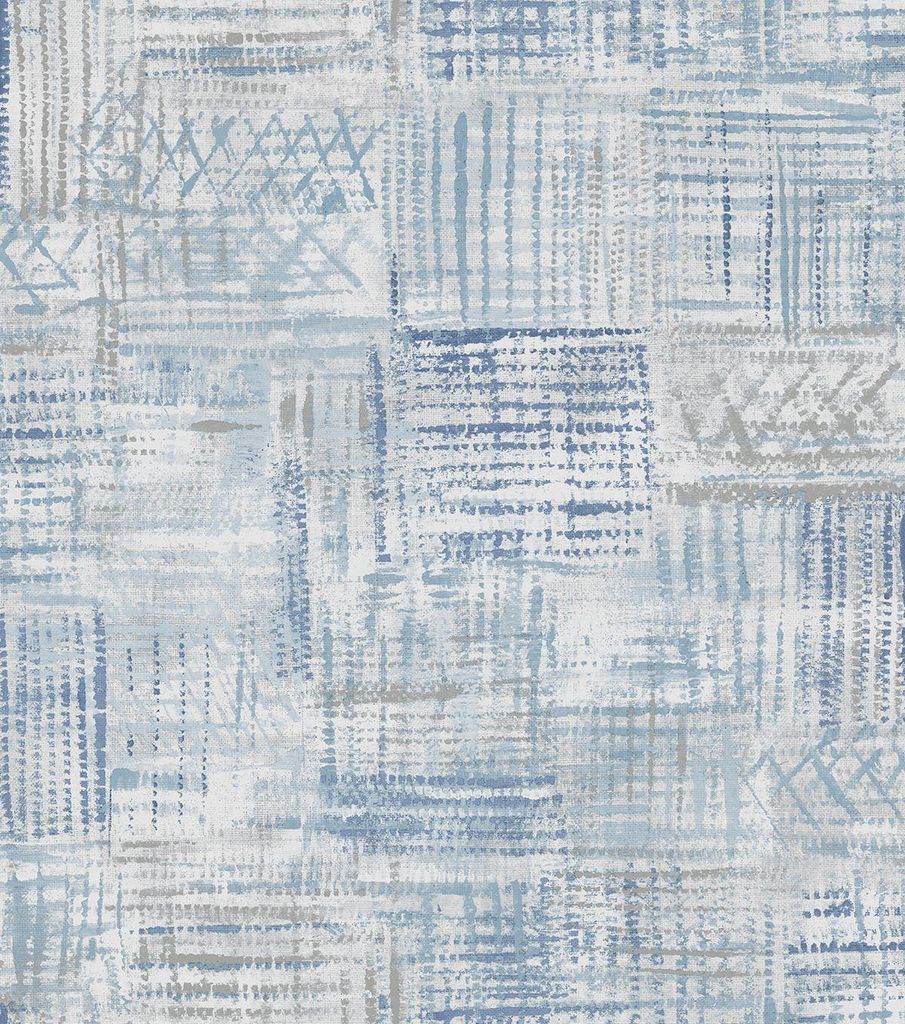 Sanders & Sanders Tapete grafisches Motiv Blau 53 cm x 10,05 m