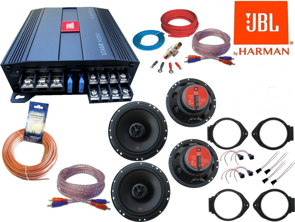 JBL für Opel Astra K 2015 -2021 Komplett Aktiv Set Lautsprecher Verstärker Kabel