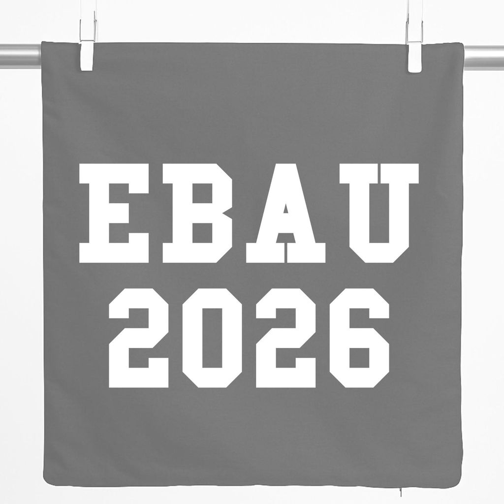 Huuraa Kissenbezug EBAU 2026 Abschluss Spanien 40x40cm Steel Grey Baumwolle Dekokissenbezug Geschenkidee